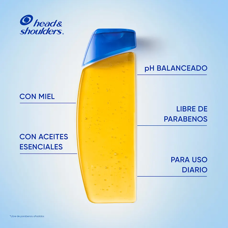 Head & Shoulders ha desarrollado la fórmula más nutritiva de su portafolio que nutre, retiene la hidratación y elimina la caspa del cuero cabelludo seco. Head & Shoulders ha desarrollado la fórmula más nutritiva de su portafolio que nutre, retiene la hidratación y elimina la caspa del cuero cabelludo seco.