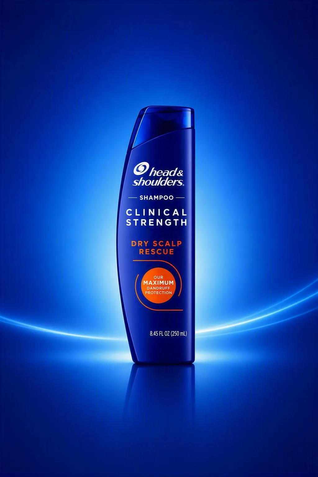 Head & Shoulders Clinical Strength Dry Scalp Rescue shampoo with 1% selenium sulfide for severe dandruff and flake control.