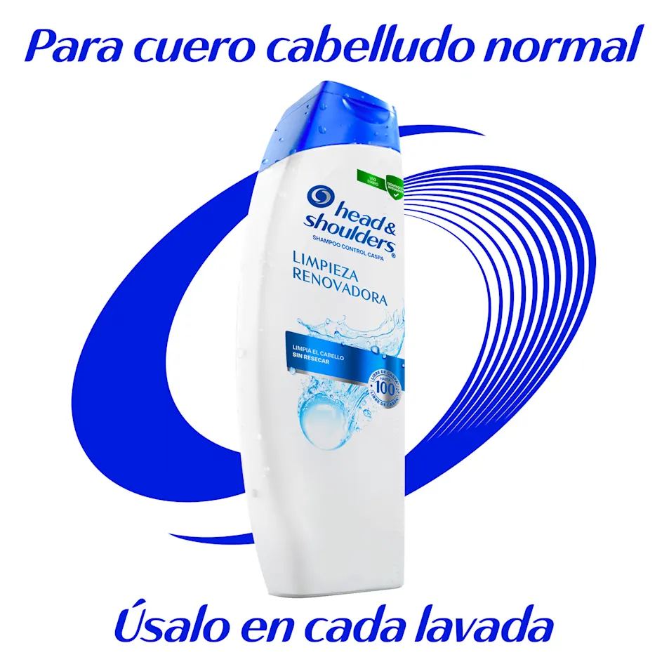 Shampoo Head & Shoulders Limpieza Renovadora 375ml para cuero cabelludo normal, úsalo en cada lavada Shampoo Head & Shoulders Limpieza Renovadora 375ml para cuero cabelludo normal, úsalo en cada lavada