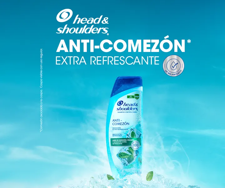 Shampoo extra refrescante para la comezón del cuero cabelludo Head and Shoulders, Imagen de producto Shampoo extra refrescante para la comezón del cuero cabelludo Head and Shoulders, Imagen de producto