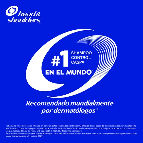 Head & Shoulders shampoo #1 control caspa en el mundo, recomendado mundialmente por dermatólogos Head & Shoulders shampoo #1 control caspa en el mundo, recomendado mundialmente por dermatólogos