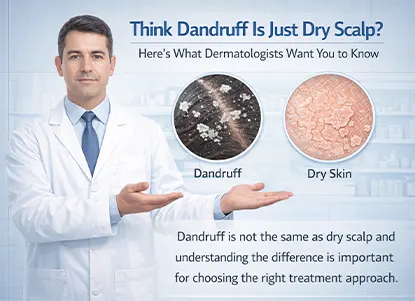 Dandruff is not the same as dry scalp and understanding the difference is important for choosing the right treatment approach