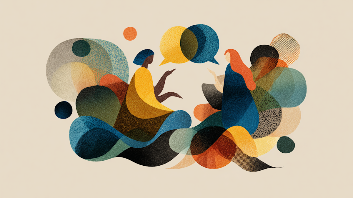 대화형 AI 경험을 상징하는 일러스트