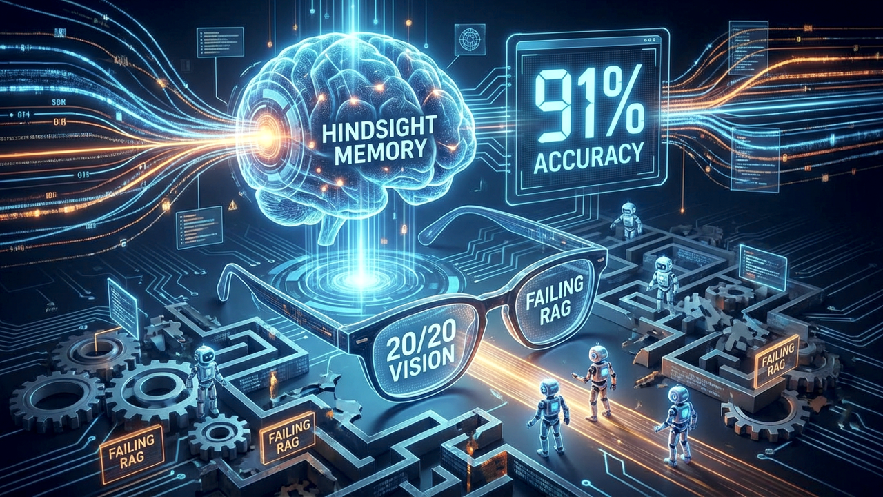 Обладая точностью 91%, агентская память с открытым исходным кодом Hindsight обеспечивает идеальное видение для ИИ-агентов, застрявших на сбоях RAG
