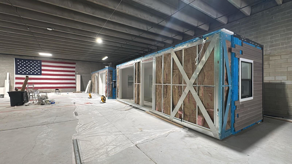 ARCbuild homes are built to spec in decentralised ghost factories that can be set up in existing warehouse space within 180 days.