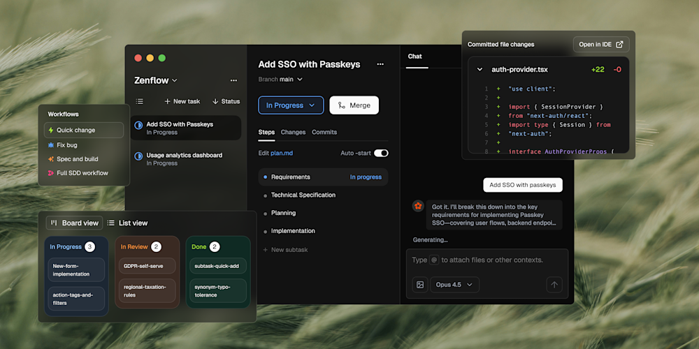 Zenflow - Main - Screenshot