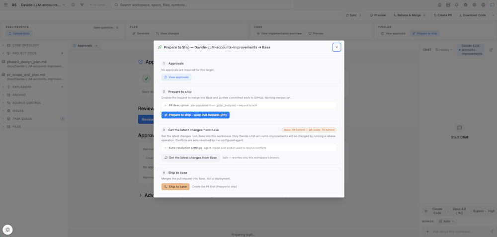 G5 Labs prepare to ship approval screenshot