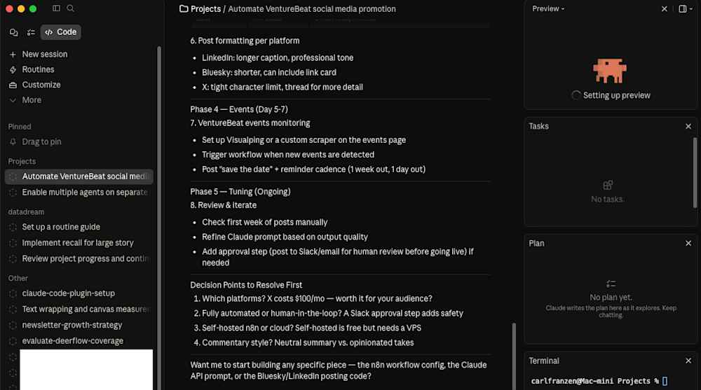 Claude Code redesigned desktop app view