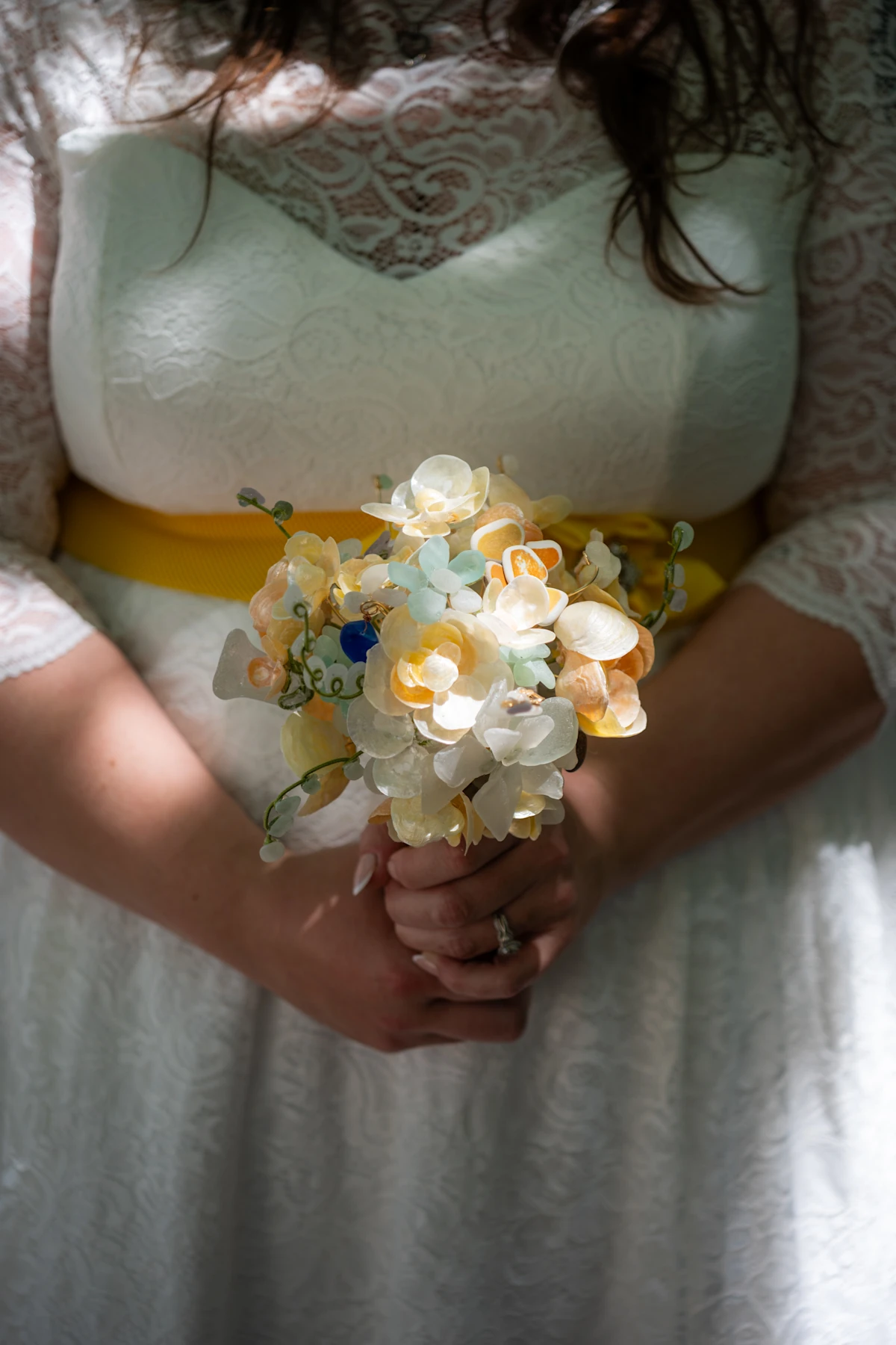 Bouquet illuminated by sunlight