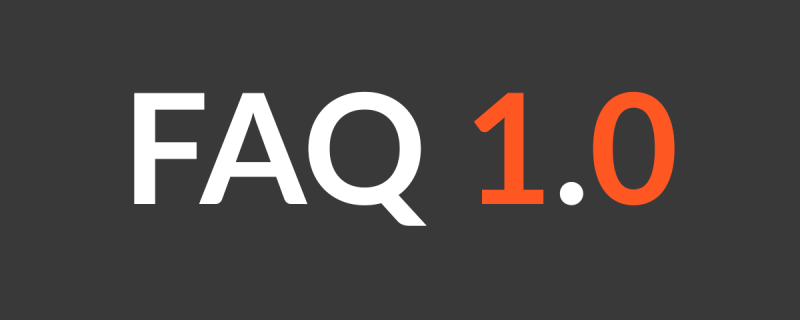 image showing title which says faq 1.0