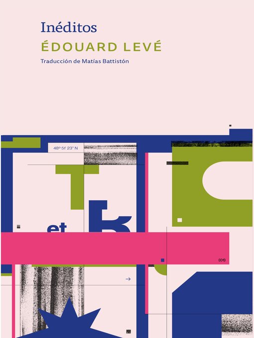 Portada libro Inéditos   Édouard Levé