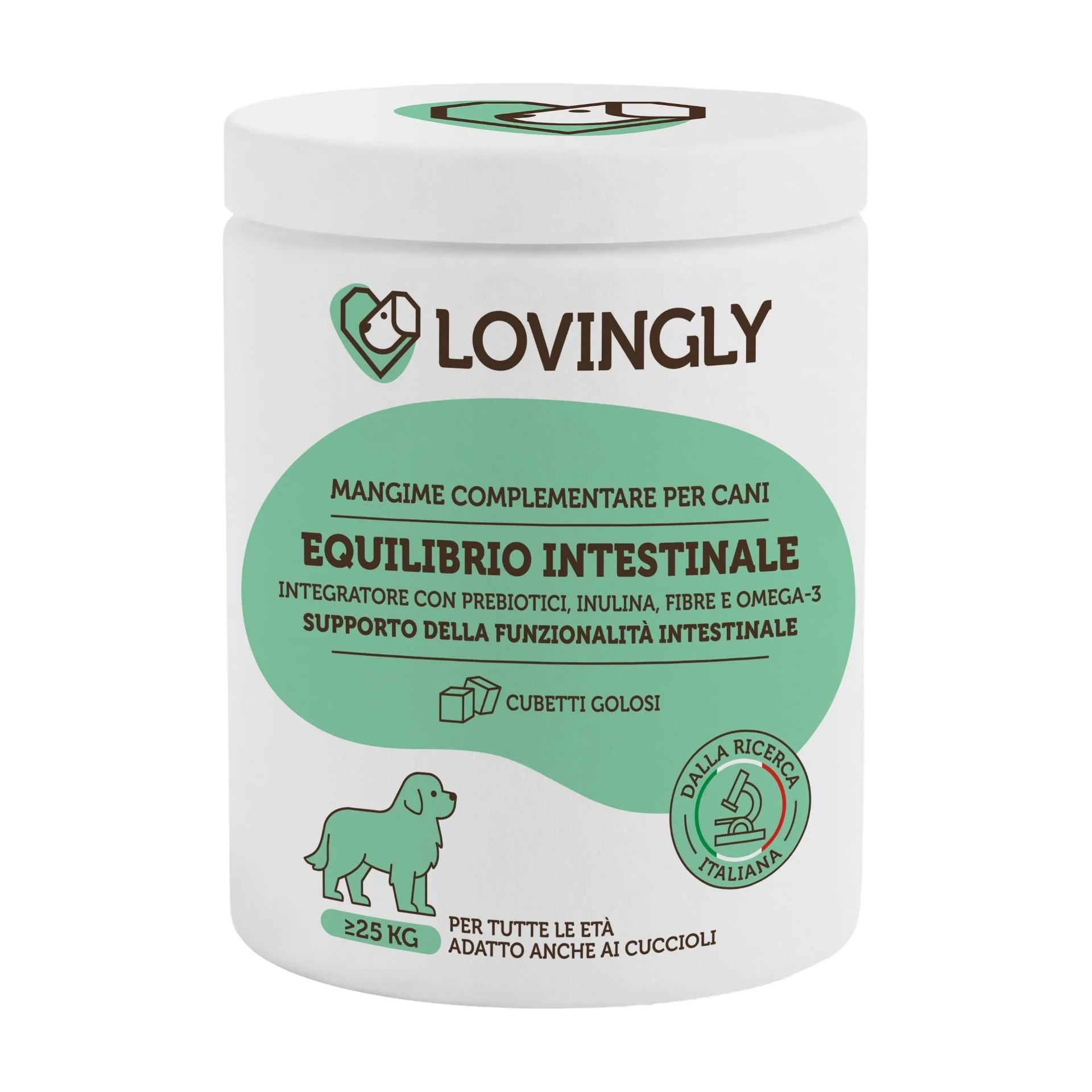 Mangime complementare equilibrio intestinale cani grandi fronte