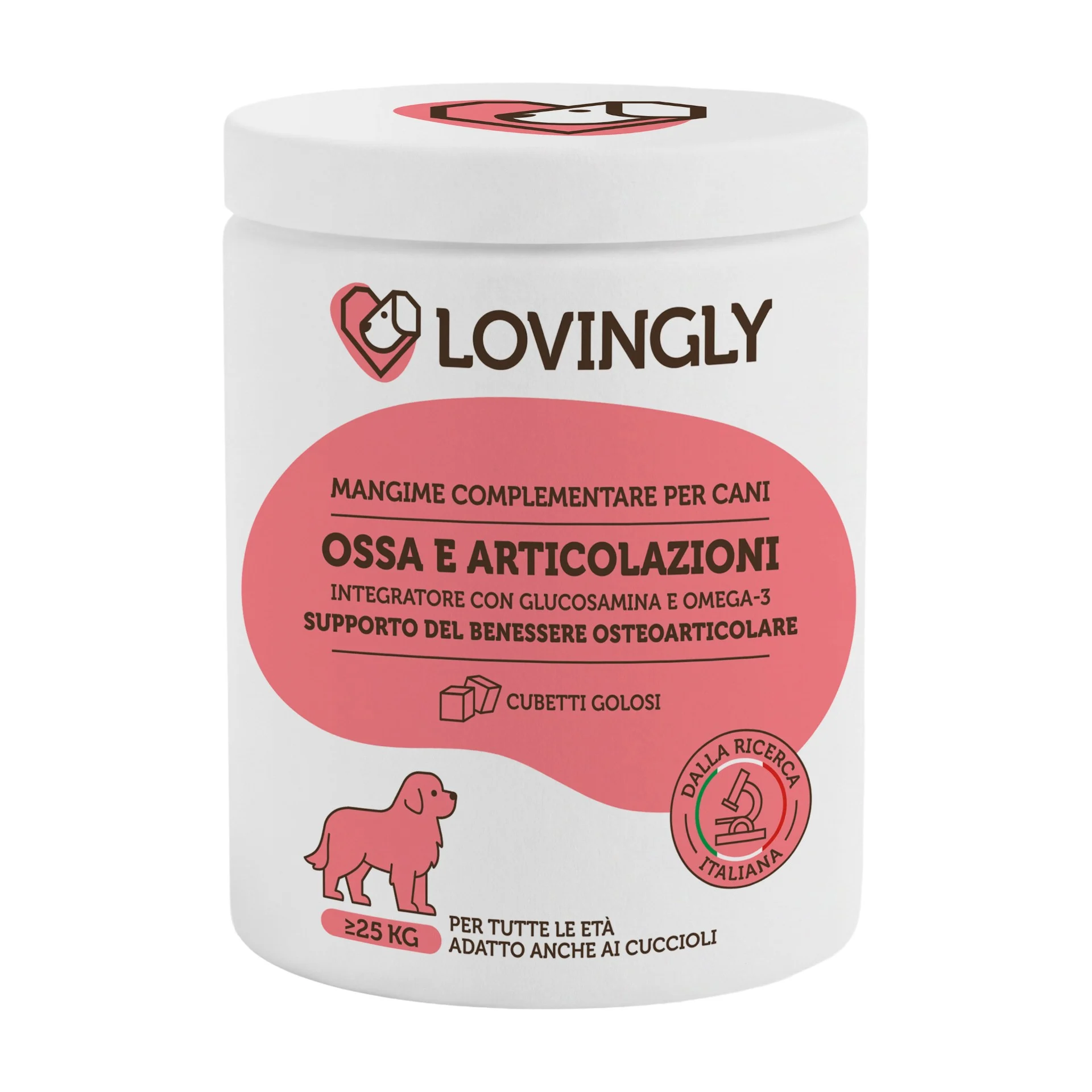integratore ossa e articolazioni cane fronte