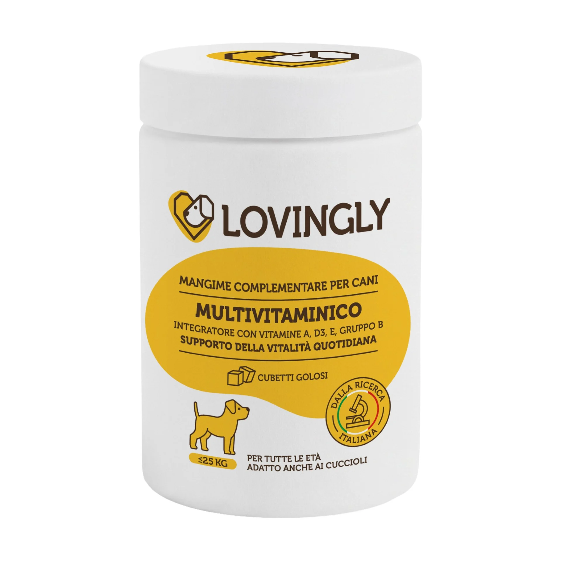 Mangime complementare multivitaminico cani piccoli fronte