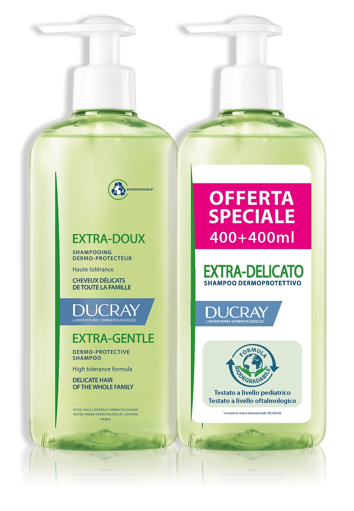  Ducray Duo Extra Delicato 400Mlx2  - 1