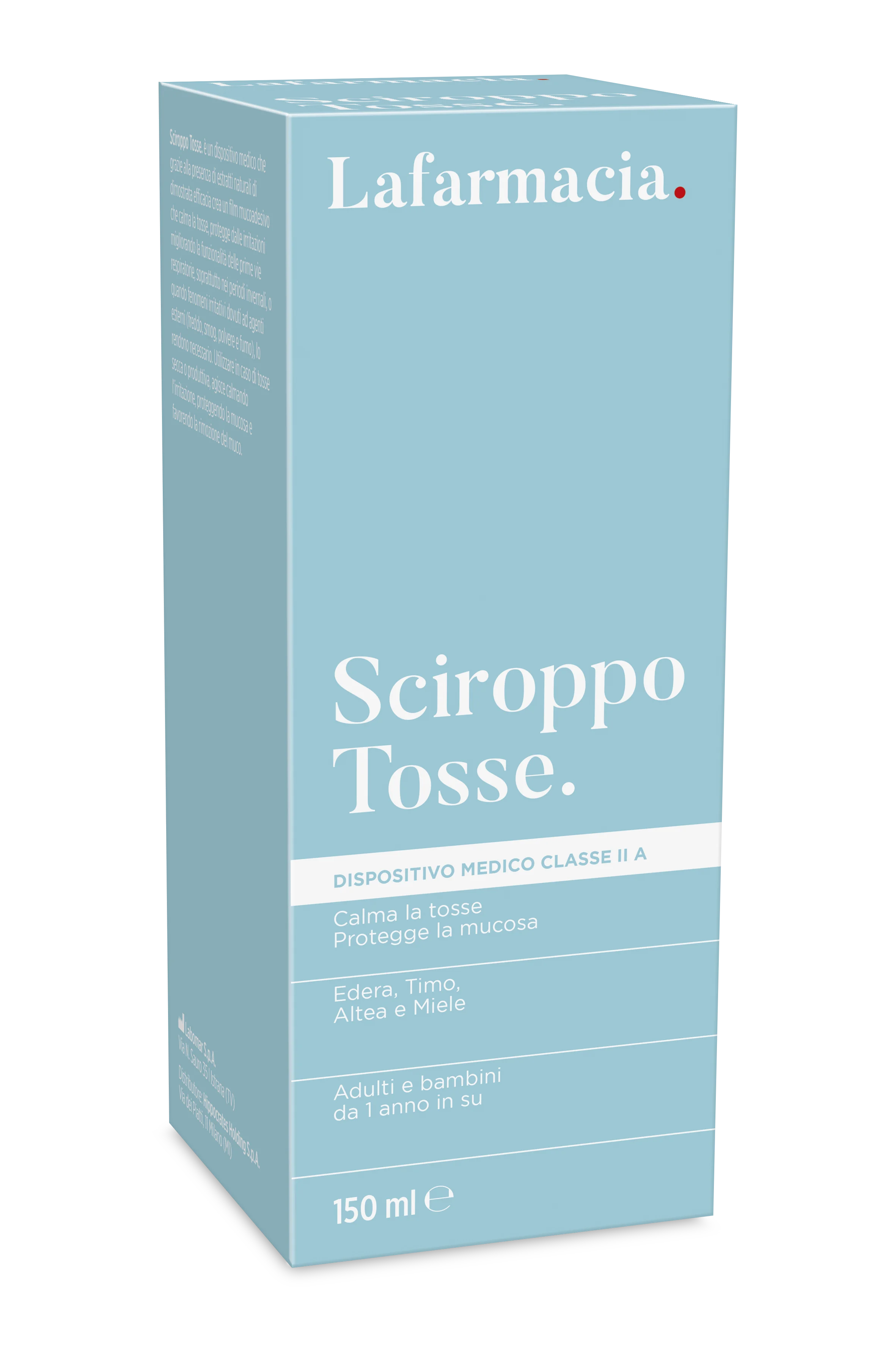 Sciroppo per la tosse e il mal di gola 150ml