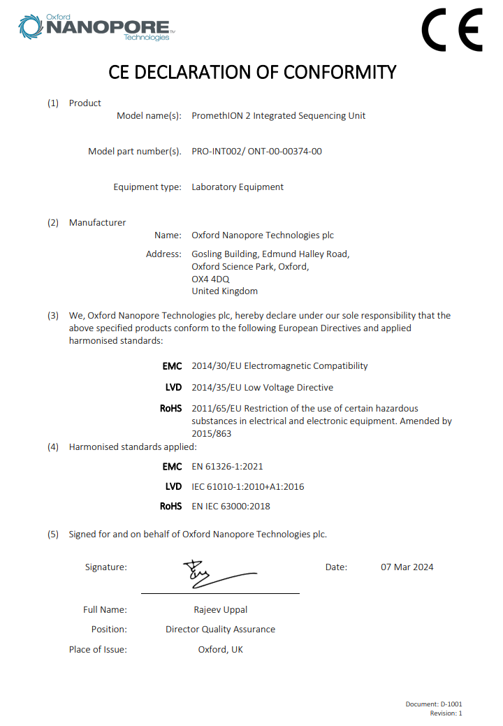 2024 DoC PromethION 2i