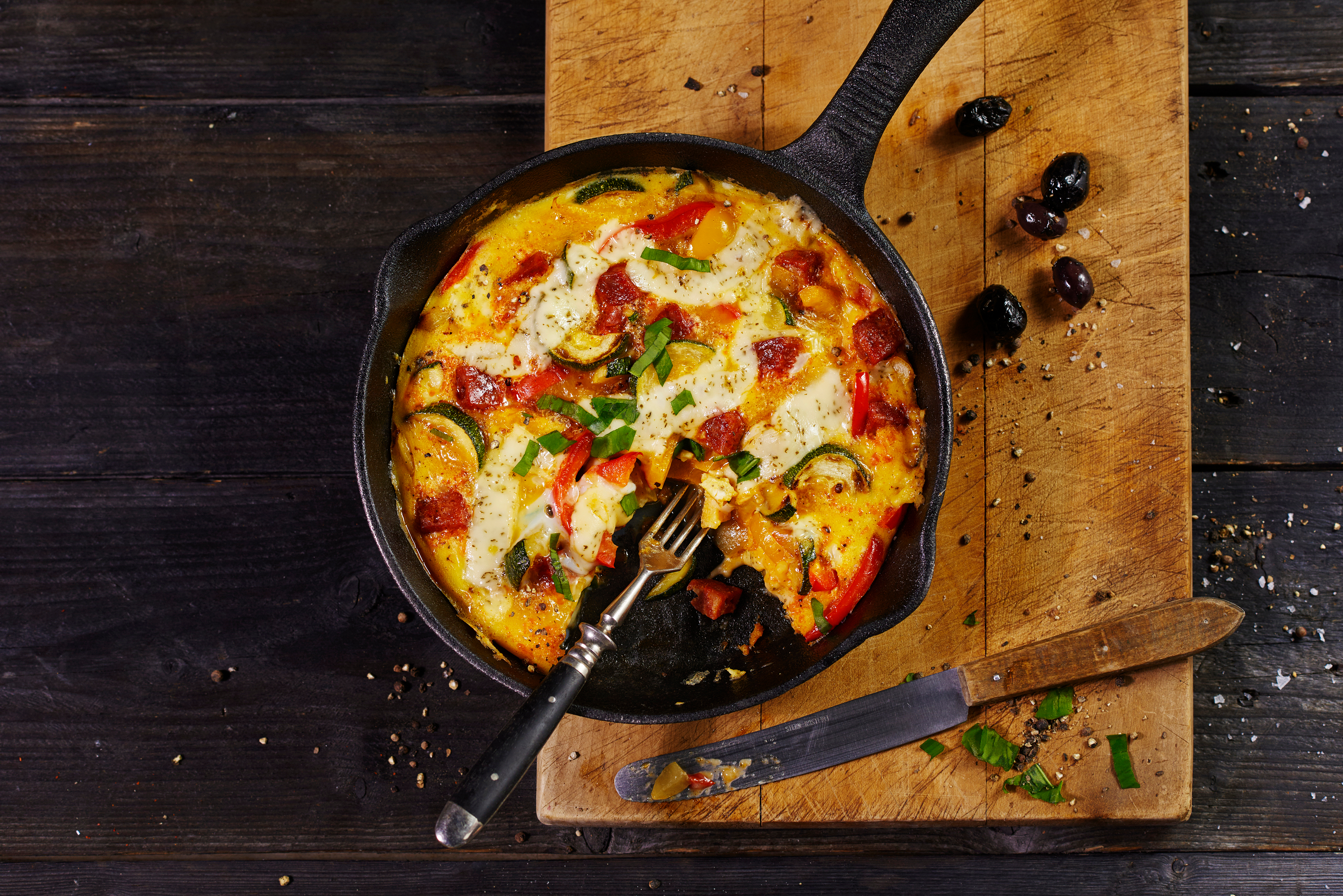 Gemüse-Frittata mit Chorizo