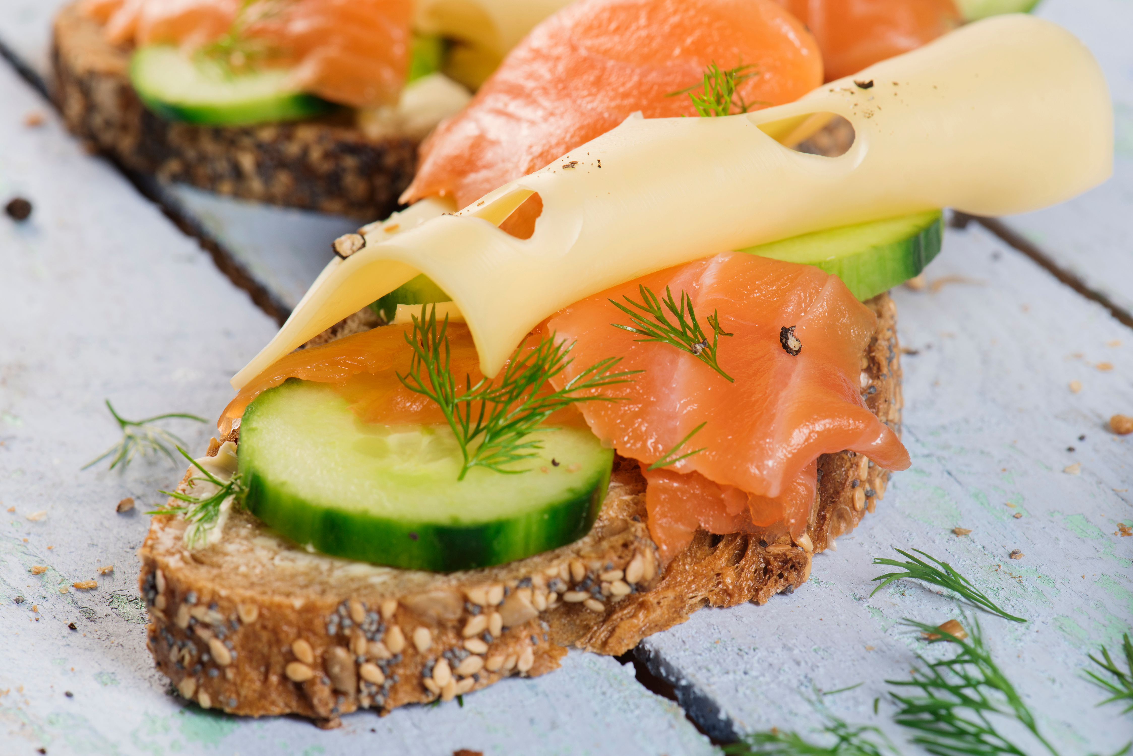 Sandwich mit Räucherlachs