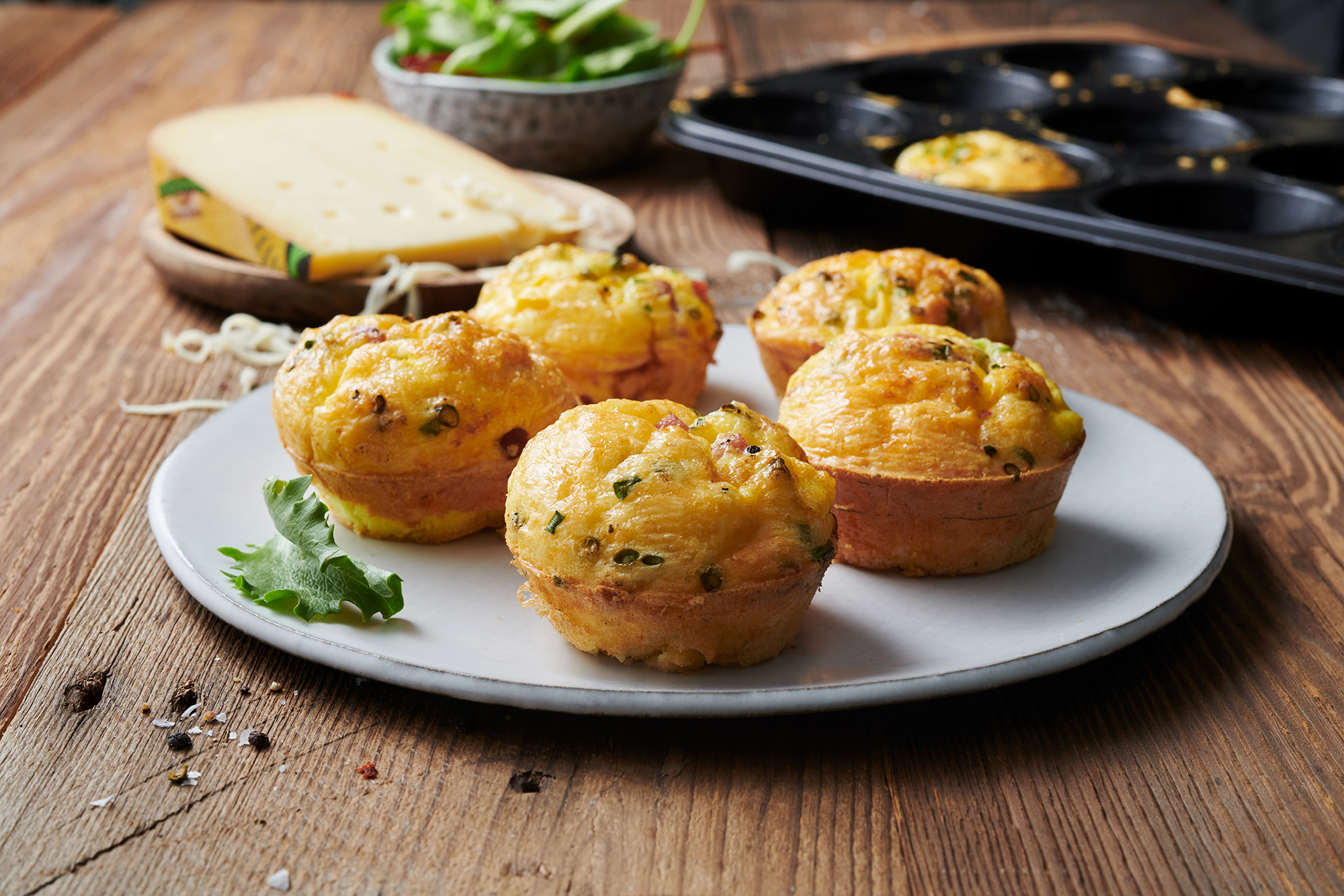 Rührei-Käse-Muffins