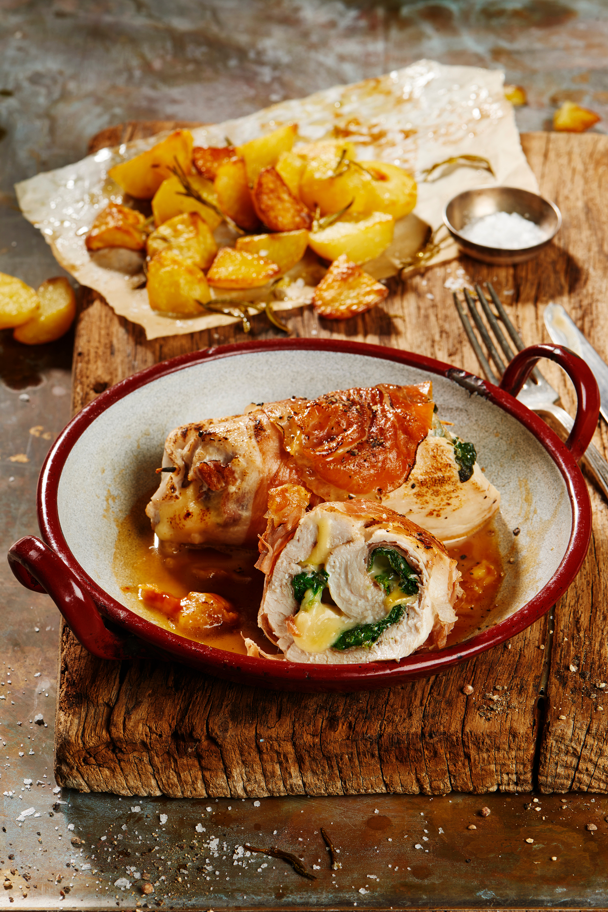 Gefüllte Pouletroulade