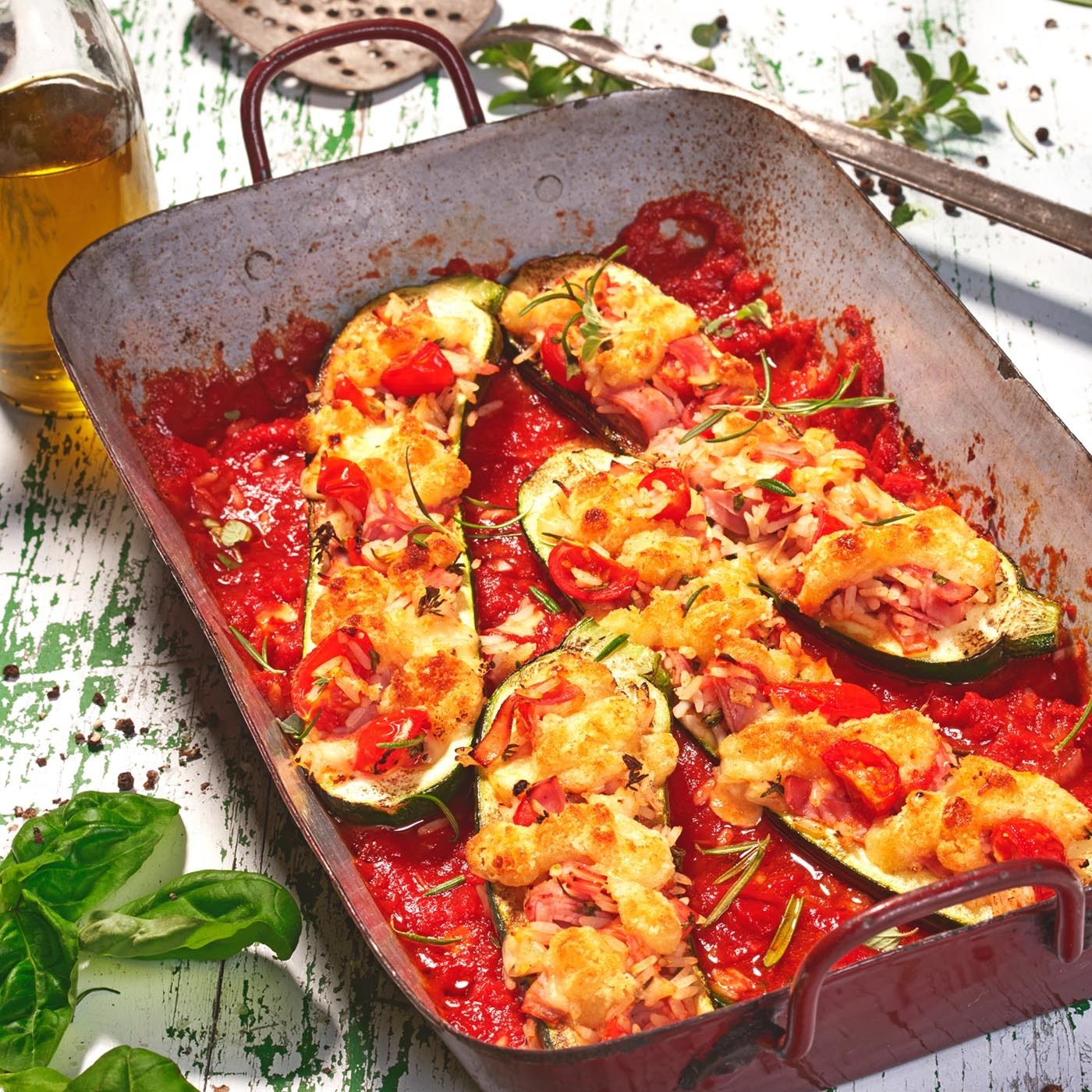 Überbackene Zucchini