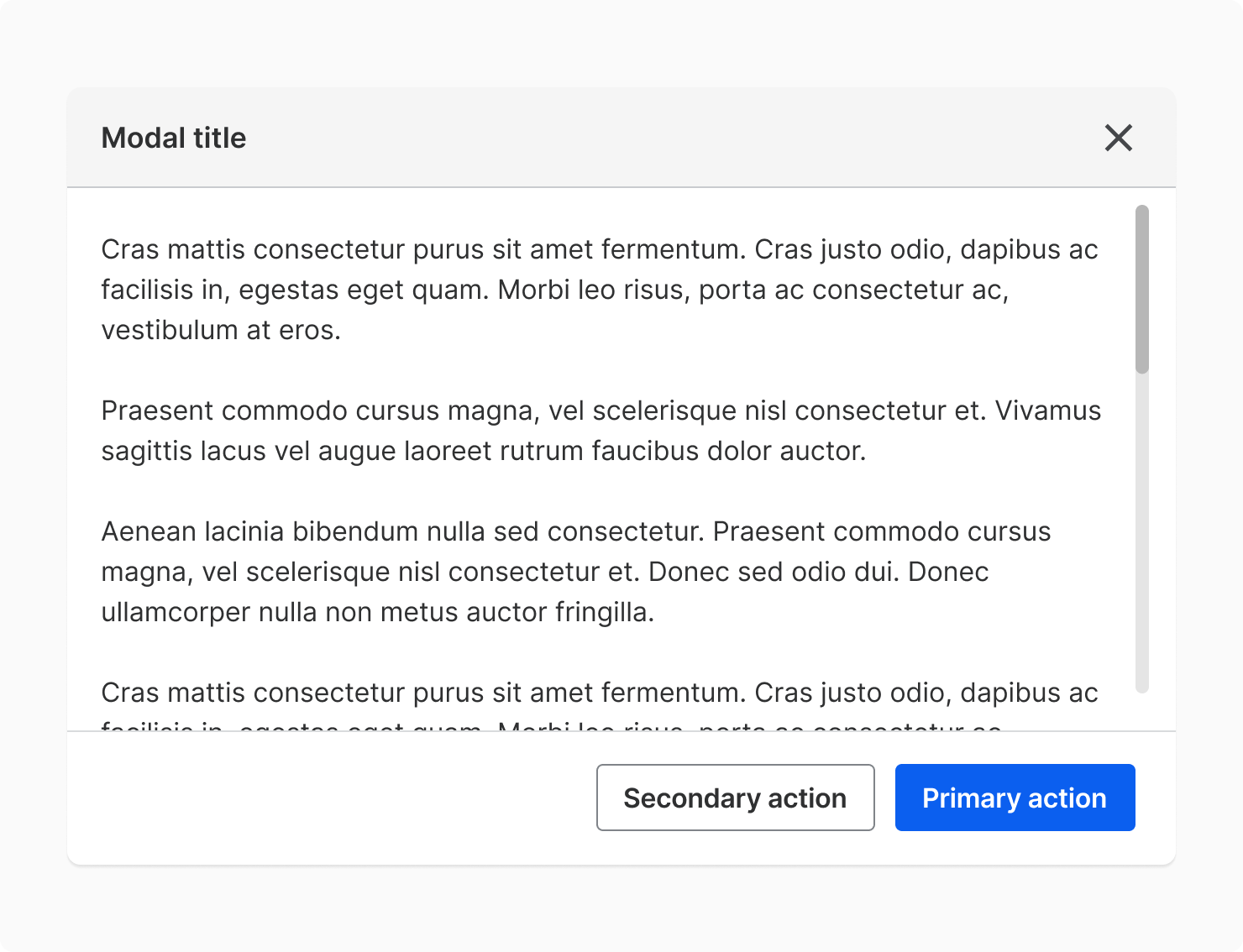 Scrollable Modal
