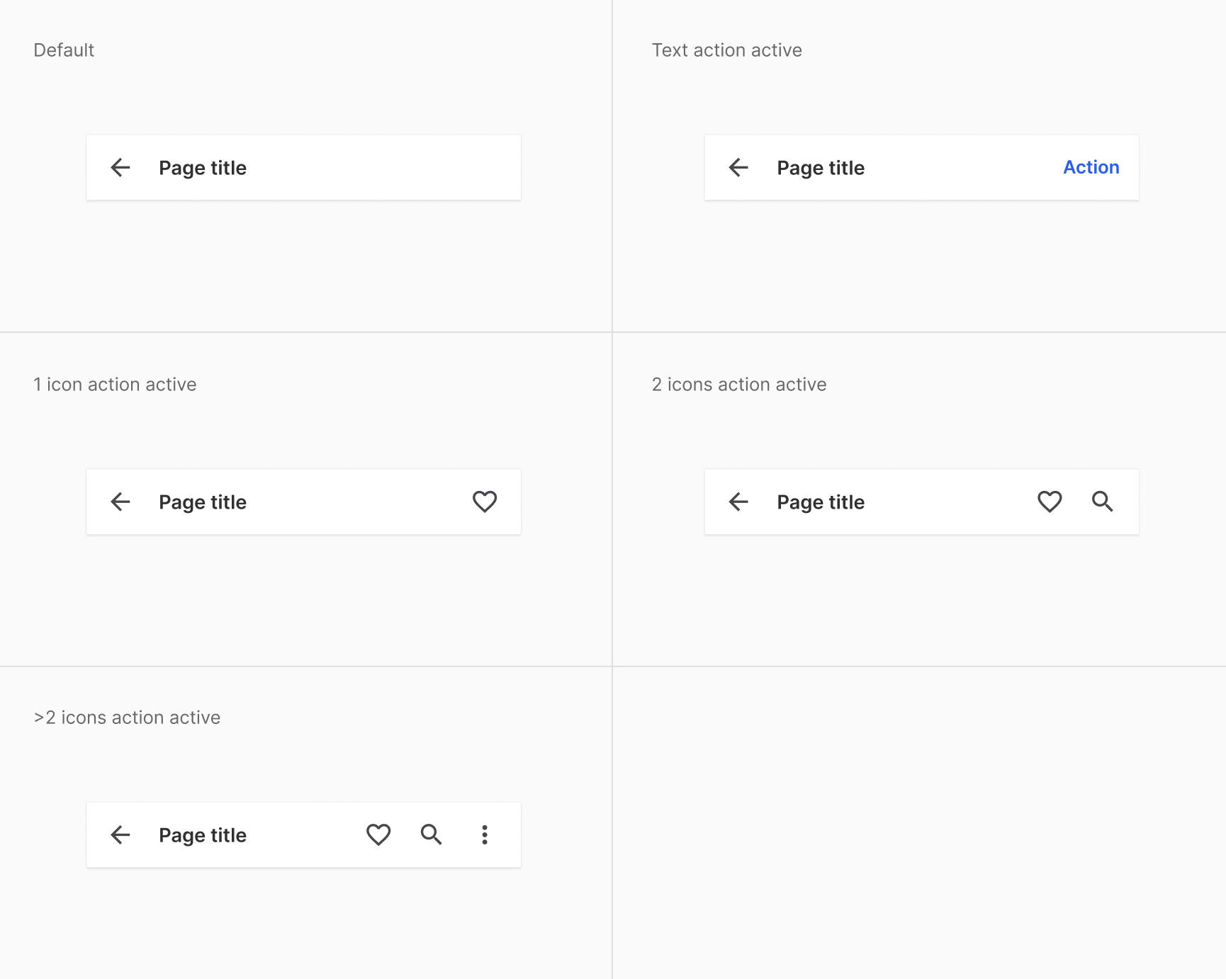 Variant header bar