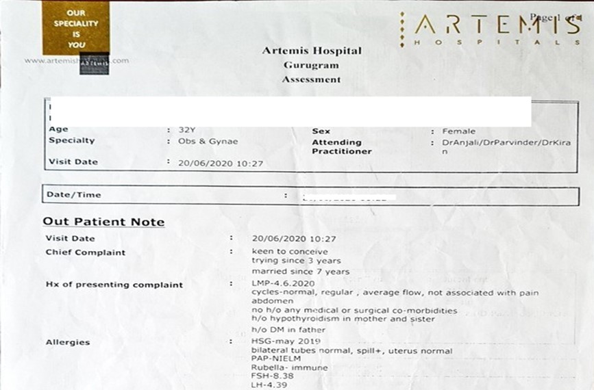 Medical Reports of Infertility 