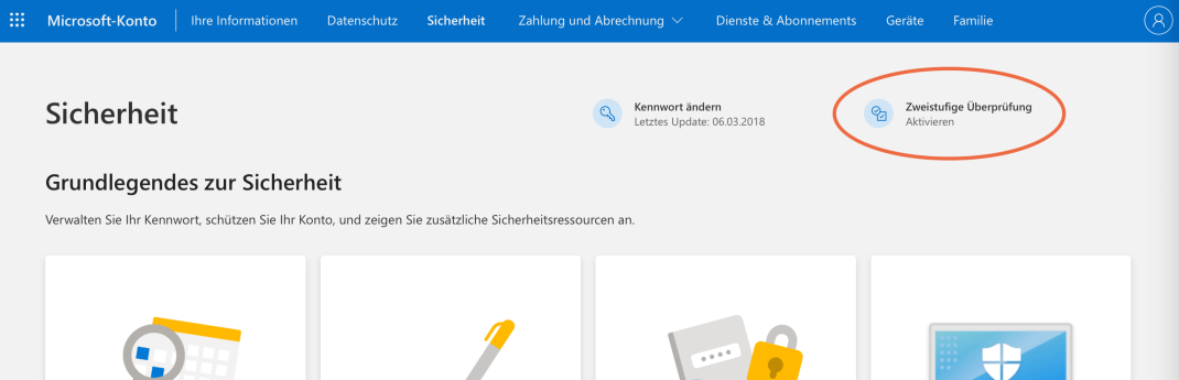 2FA - Microsoft Konto