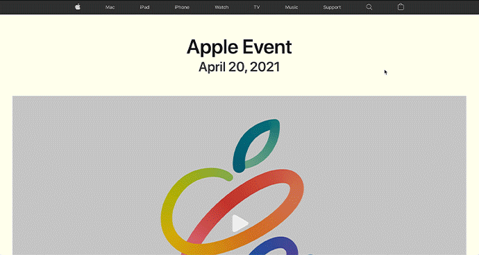 Apple Event Website GIF