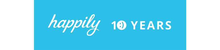 happily events 10 years timeline header