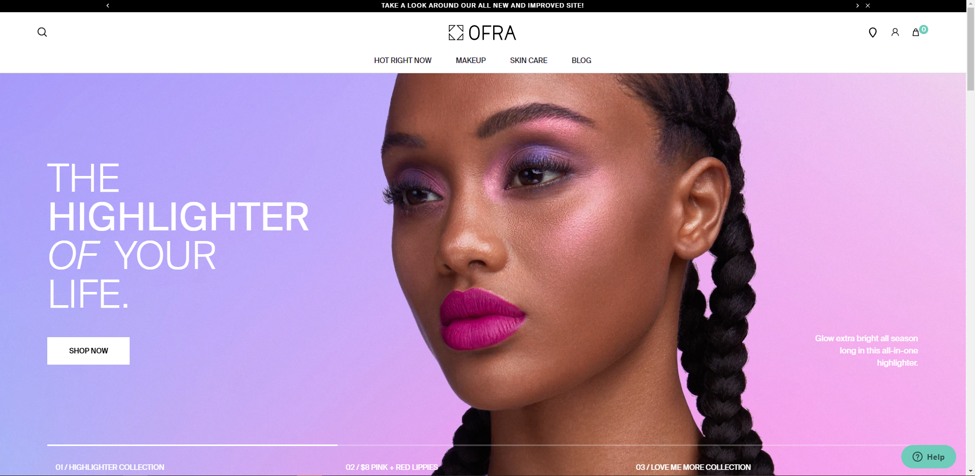 Homepage screen shot