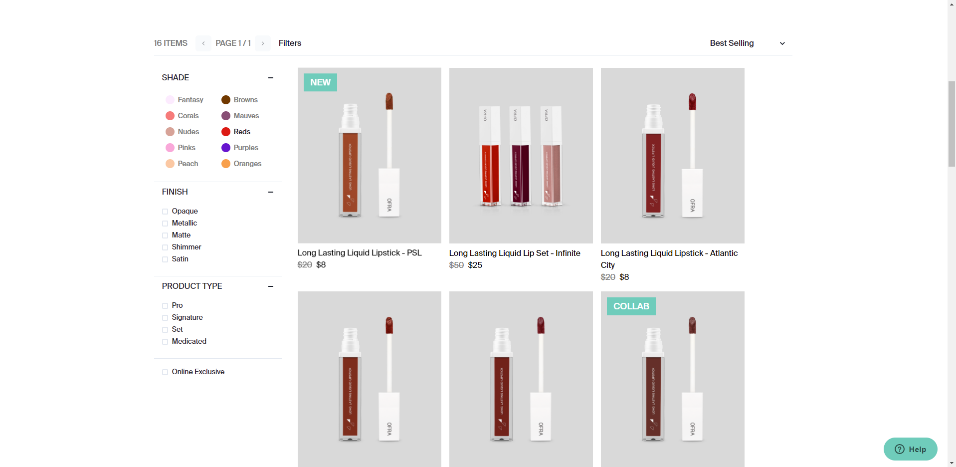 Filters Screenshot