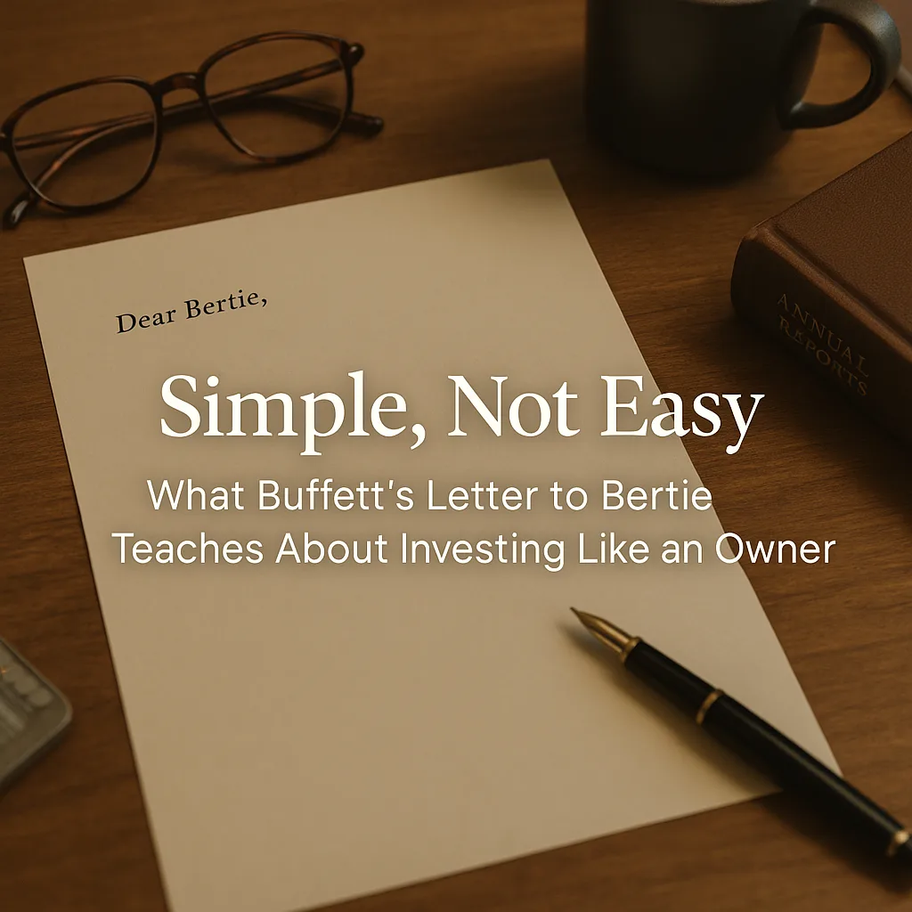 Simple, Not Easy: What Warren Buffett’s Letter to Bertie Teaches Us About Investing Like Owners