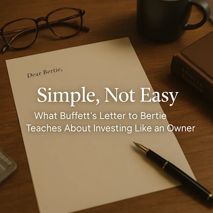 Simple, Not Easy: What Warren Buffett’s Letter to Bertie Teaches Us About Investing Like Owners