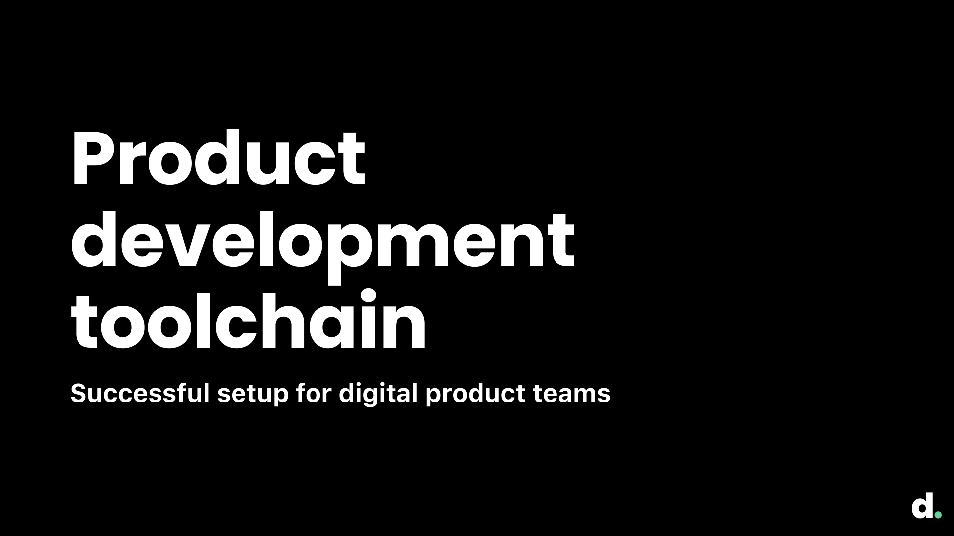 Product toolchain 1 (cover)