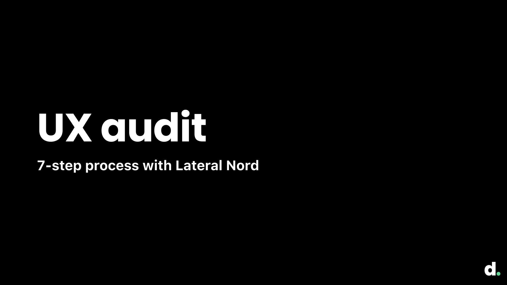 UX audit slide 1