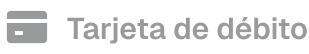 tarjeta de débito