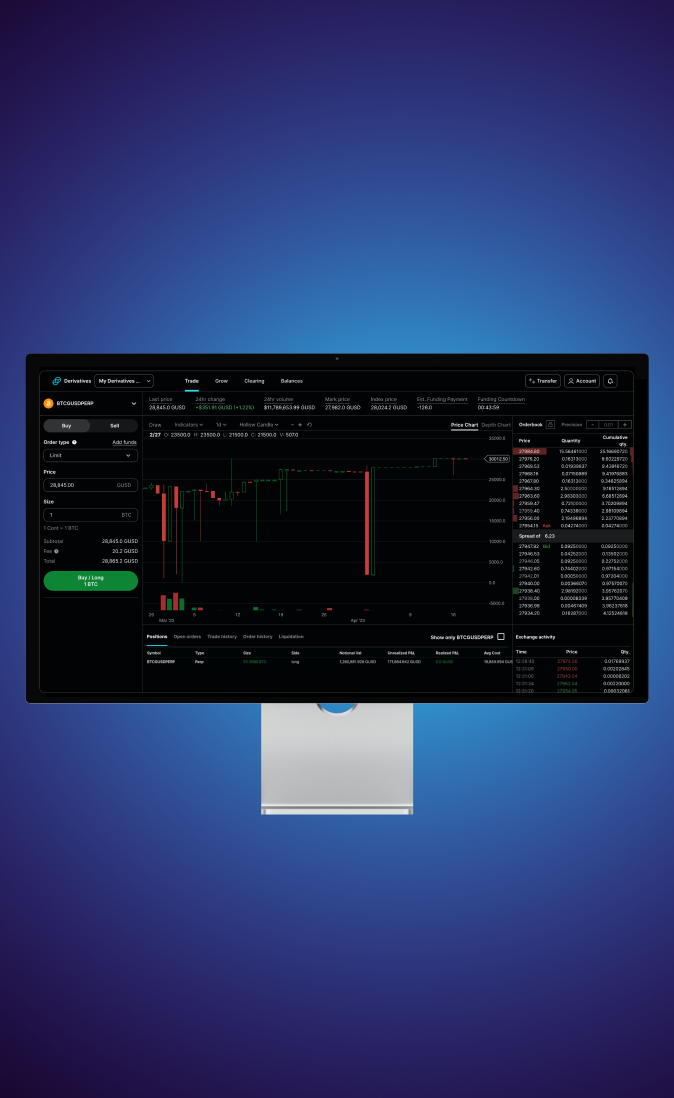 Gemini ActiveTrader® Crypto Trading Platform