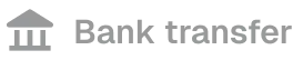 bank transfer