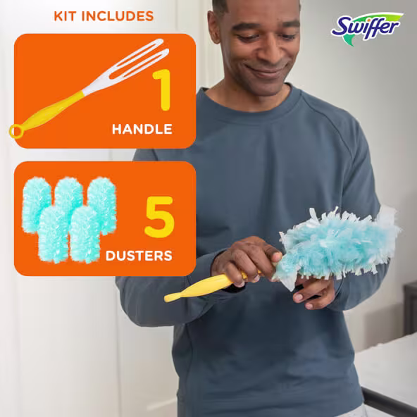 Kit includes 1 handle and 5 dusters
