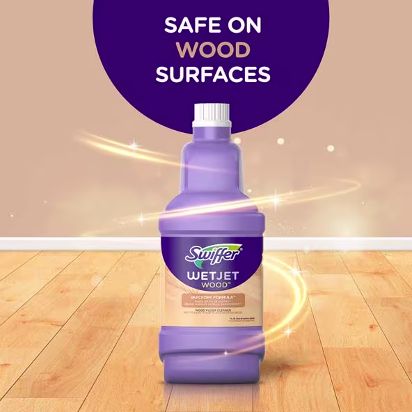 Swiffer® WetJet™ Wood Floor Cleaner Solution Refill - Safe On Wood Surfaces