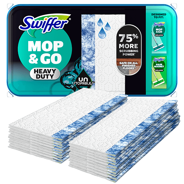 Swiffer® Sweeper™ Heavy Duty Wet Multi-Surface Cloth Refills for Floor Mopping and Cleaning, Unstopables Fresh Scent