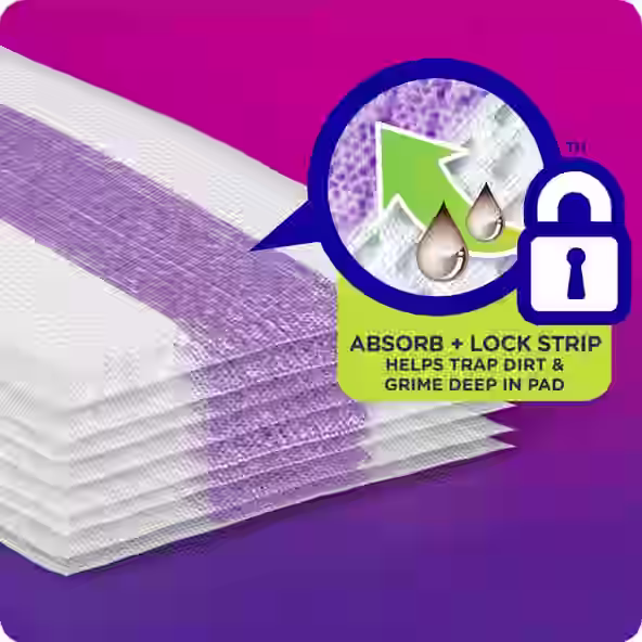 Swiffer® WetJet™ Pad Refill - Absorb + Lock Strip Helps Trap Dirt & Grime Deep In Pad