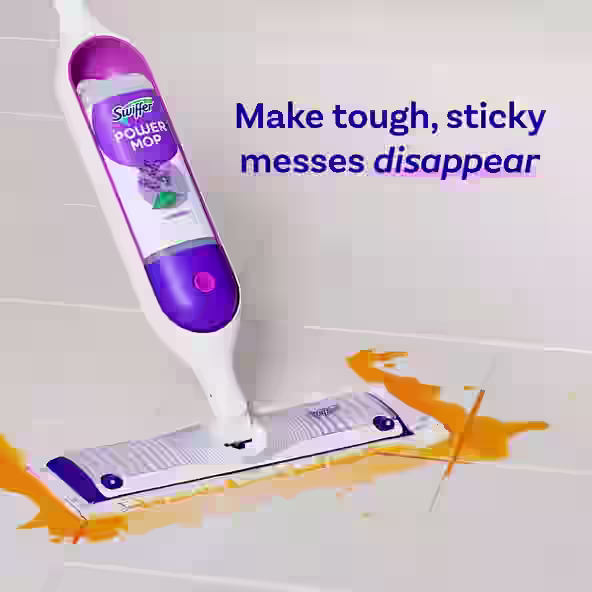 Swiffer® PowerMop Floor Cleaning Solution with Lavender Scent - Make tough, sticky messes disappear