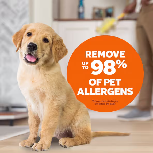Remove up to 98% of pet allergens