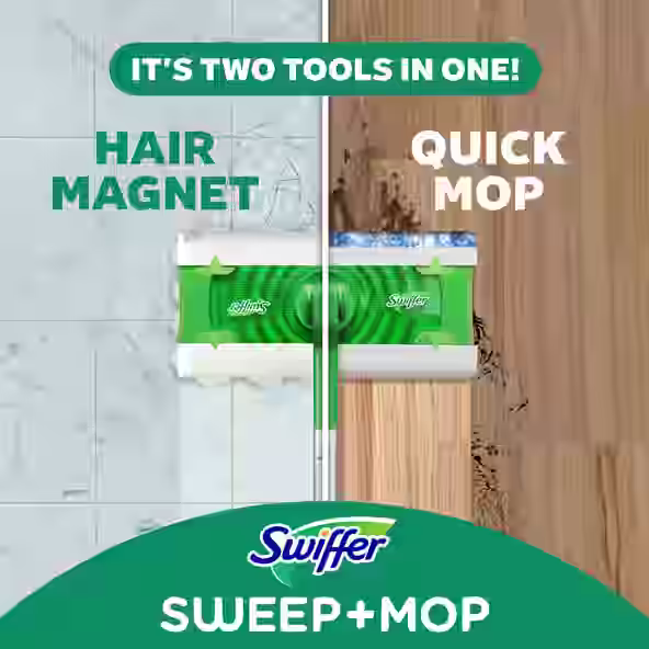 It's two tools in one! Hair magnet and quick mop