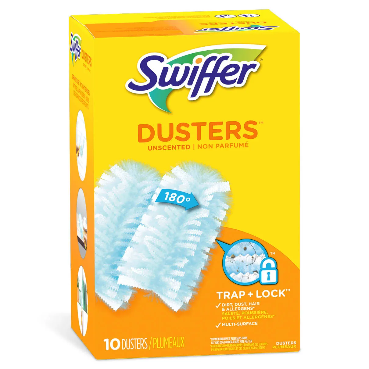 Swiffer 21459 Refill Dusters, Dust Lock Fiber, Light Blue, Unscented,  10/box, 4 Box/carton