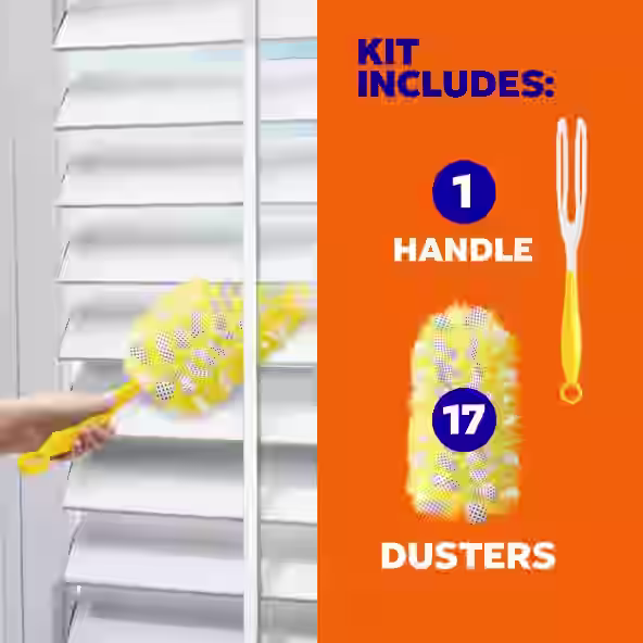 Kit includes: 1 handle and 17 dusters